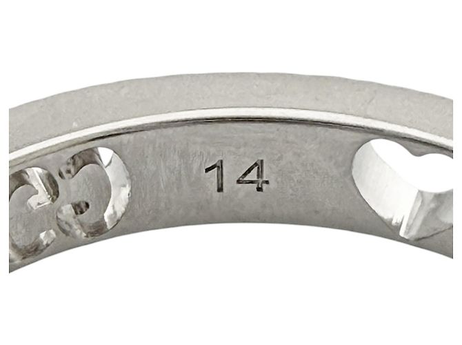 Gucci Icon Heart Ring aus 18K Weißgold mit Diamant Silber - Ansicht 6