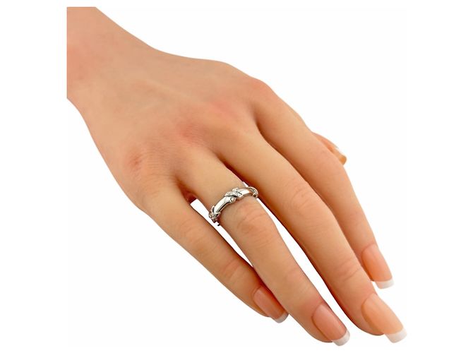 Tiffany & Co. Signature Cross X Ring Weiß - Ansicht 2