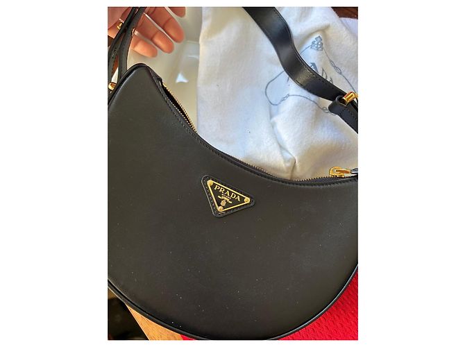 Piccola borsa a tracolla Arqué in pelle Prada Nero - vista 2