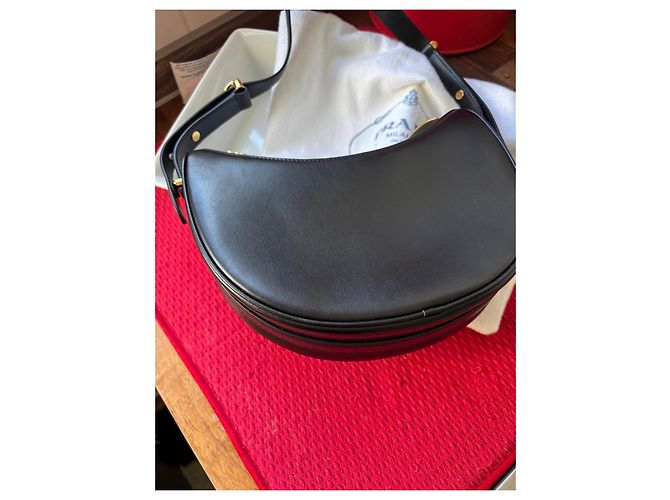 Piccola borsa a tracolla Arqué in pelle Prada Nero - vista 3