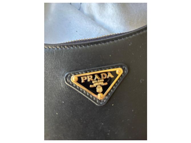 Piccola borsa a tracolla Arqué in pelle Prada Nero - vista 7
