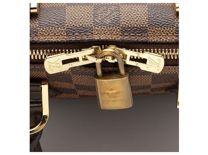 Borsa Louis Vuitton Vintage Damier Ebene Alma PM Marrone - vista 9