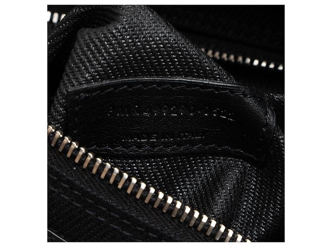 Tote Large Rive Gauche em canvas e couro de vitelo Saint Laurent Preto - vista 6