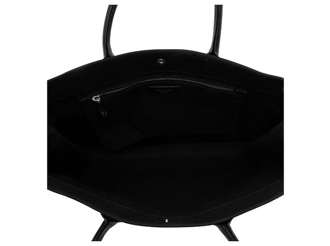 Tote Large Rive Gauche em canvas e couro de vitelo Saint Laurent Preto - vista 7