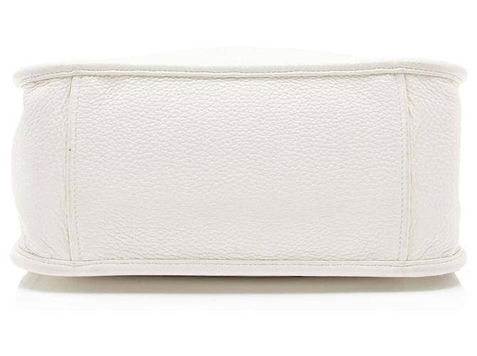 Prada Vitello Daino Logo Medium Soft Messenger Bianco - vista 4