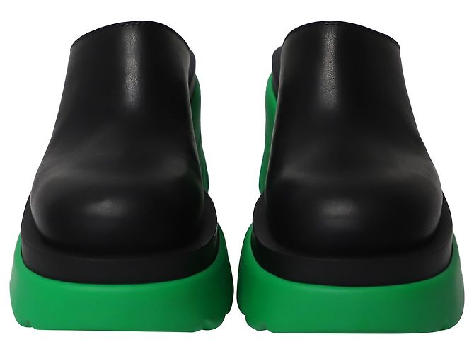 Mules Flash Platform in pelle di vitello nera Bottega Veneta Nero - vista 2