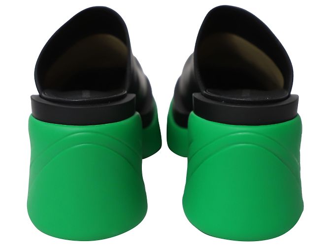 Mules Flash Platform in pelle di vitello nera Bottega Veneta Nero - vista 3