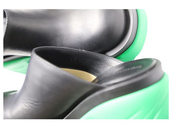 Mules Flash Platform in pelle di vitello nera Bottega Veneta Nero - vista 6