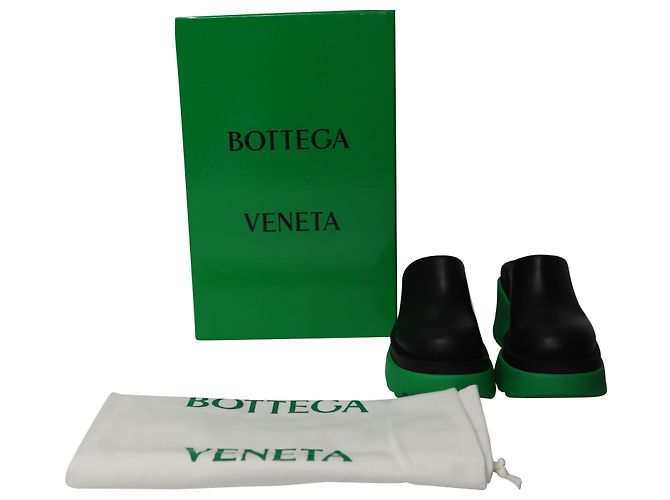 Mules Flash Platform in pelle di vitello nera Bottega Veneta Nero - vista 8