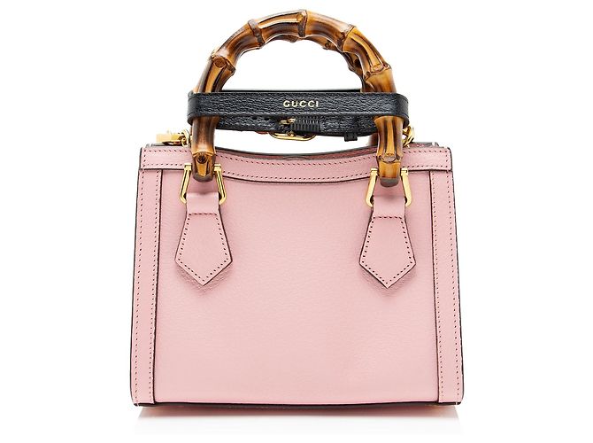 Gucci Cuir Leather Diana Mini Tote Rosa - vista 3