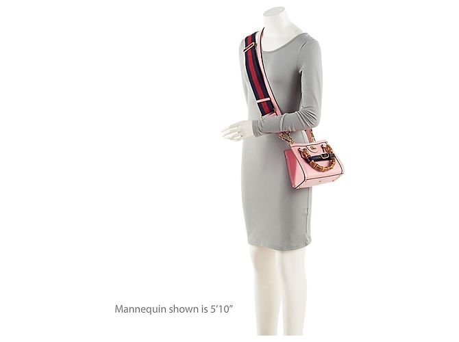 Gucci Cuir Leather Diana Mini Tote Rosa - vista 5