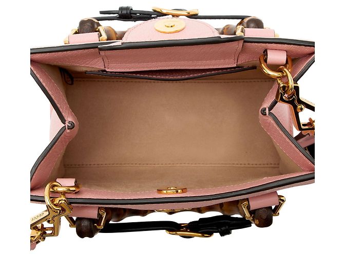 Gucci Cuir Leather Diana Mini Tote Rosa - vista 7