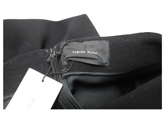 Minifalda globo Simone Rocha en lana negra Negro - vista 6