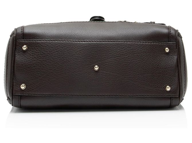 Gucci Boston Bag aus Leder Heritage Web mit Schnalle Braun - Ansicht 4