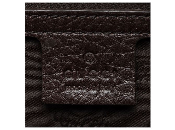 Gucci Boston Bag aus Leder Heritage Web mit Schnalle Braun - Ansicht 8