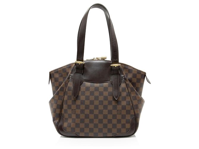 Borsa a tracolla Louis Vuitton Damier Ebene Verona MM Marrone - vista 3