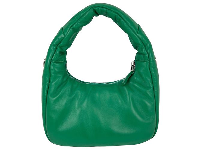 Bolsa de mão mini acolchoada em couro nappa macio verde Prada - vista 2