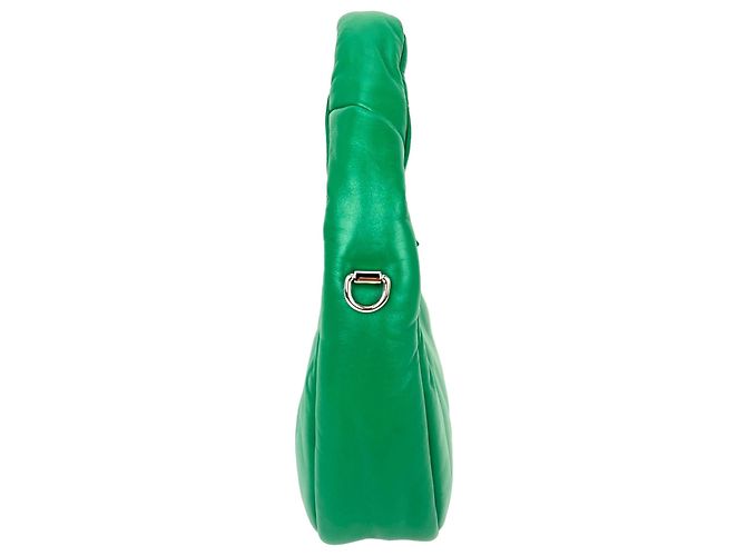 Bolsa de mão mini acolchoada em couro nappa macio verde Prada - vista 4