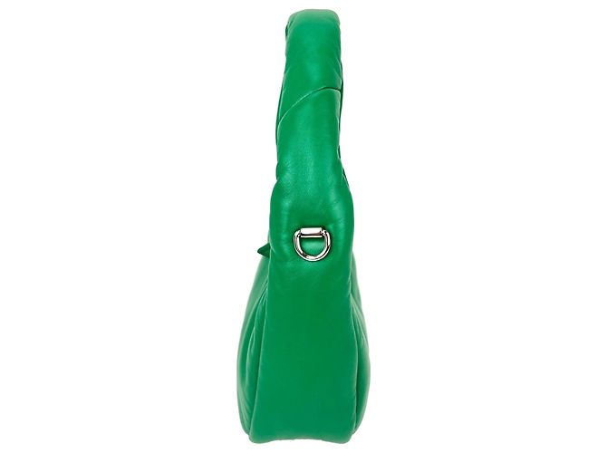Bolsa de mão mini acolchoada em couro nappa macio verde Prada - vista 9