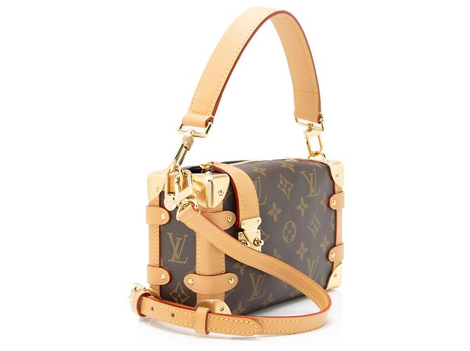 Borsa a tracolla Louis Vuitton Monogram Canvas Side Trunk PM Marrone - vista 2