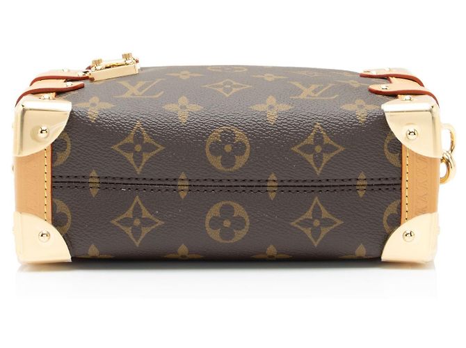 Borsa a tracolla Louis Vuitton Monogram Canvas Side Trunk PM Marrone - vista 4