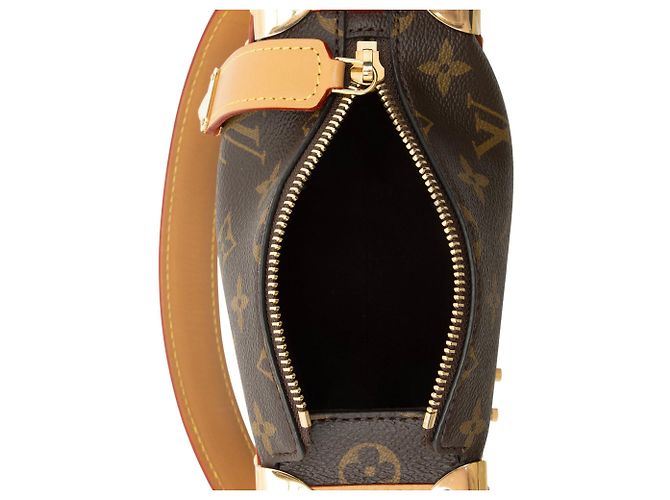 Borsa a tracolla Louis Vuitton Monogram Canvas Side Trunk PM Marrone - vista 6