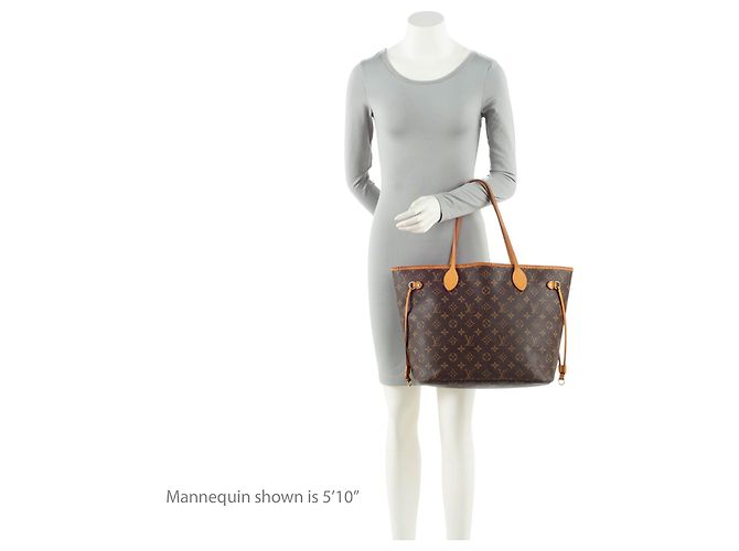 Tote Neverfull MM en canvas Monogram Louis Vuitton Castaño - vista 5