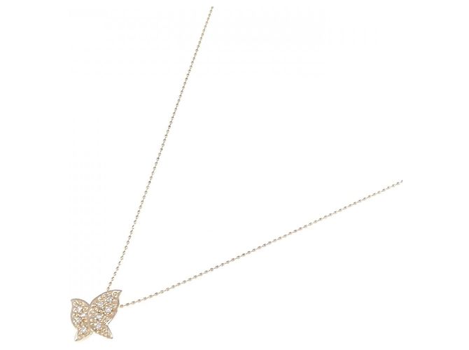 Autre Marque Collana Butterfly in Diamanti Au750 Rosa - vista 2