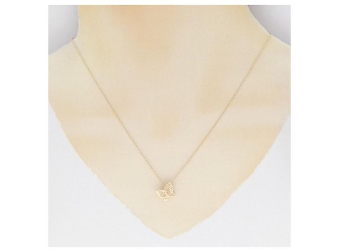 Autre Marque Collana Butterfly in Diamanti Au750 Rosa - vista 6