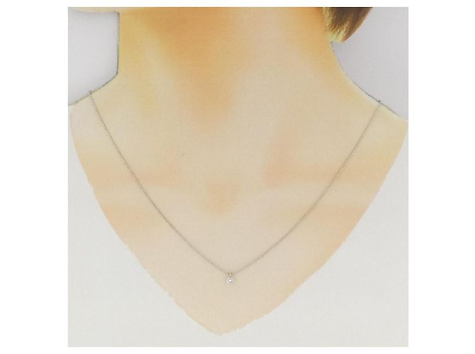 Autre Marque Collana con Diamanti Pt900 Pt850 Argento - vista 6