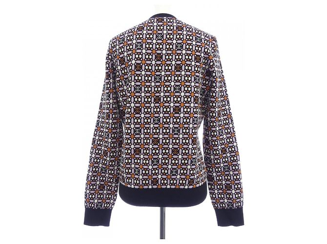 Suéter de punto Chanel Negro Rosa Blanco Naranja - vista 2