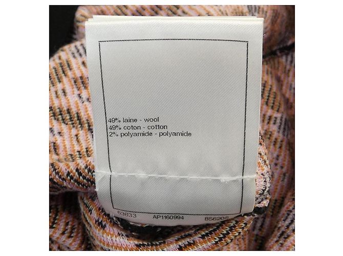 Suéter de punto Chanel Negro Rosa Blanco Naranja - vista 3