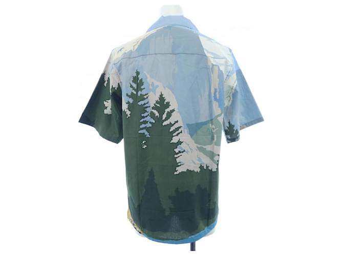 Camicia a maniche corte PRADA Blu Arancione - vista 2