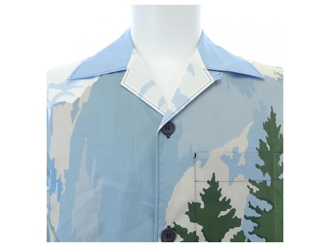 Camicia a maniche corte PRADA Blu Arancione - vista 5