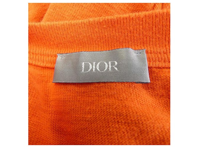 Camiseta de algodón Dior DENIM TEARS Naranja - vista 4