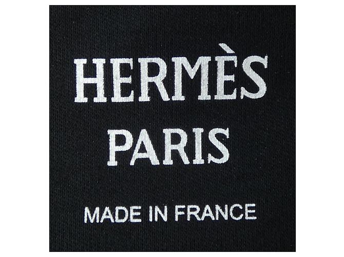 Hermès Hermes Cartouche Parfroid Baumwoll-T-Shirt Schwarz - Ansicht 4