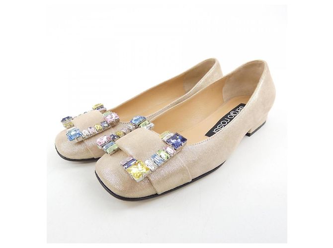 Autre Marque Scarpe basse Sergio Rossi Beige - vista 3