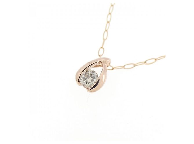 Autre Marque Collana in oro rosa K10 e diamanti - vista 3