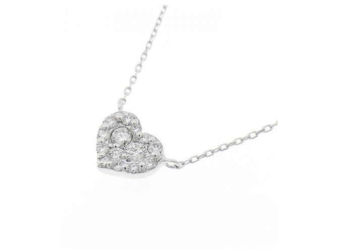Autre Marque Collier Cœur en Diamants Au750 Ponte Vecchio Argenté - vue 3