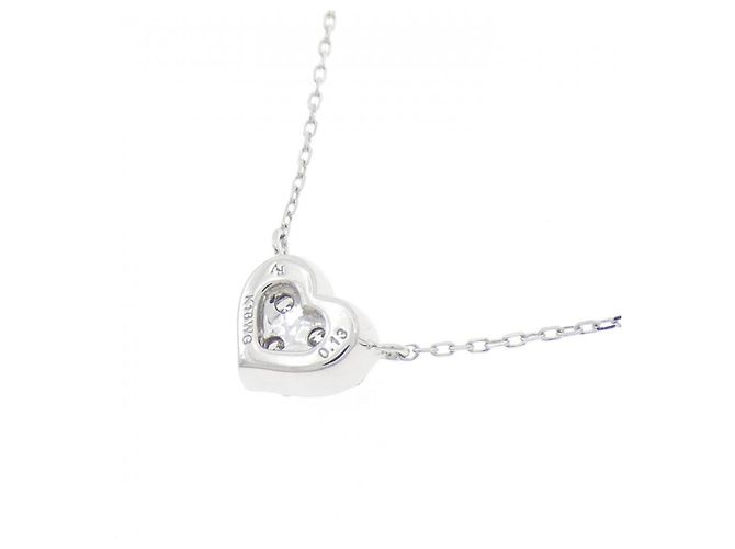 Autre Marque Collier Cœur en Diamants Au750 Ponte Vecchio Argenté - vue 4