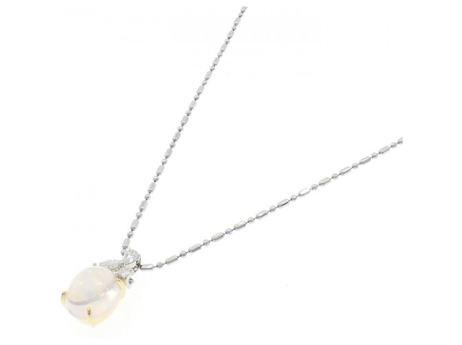 Autre Marque Collana Kuresanver in platino Au750 con opale sintetico e diamante - vista 2