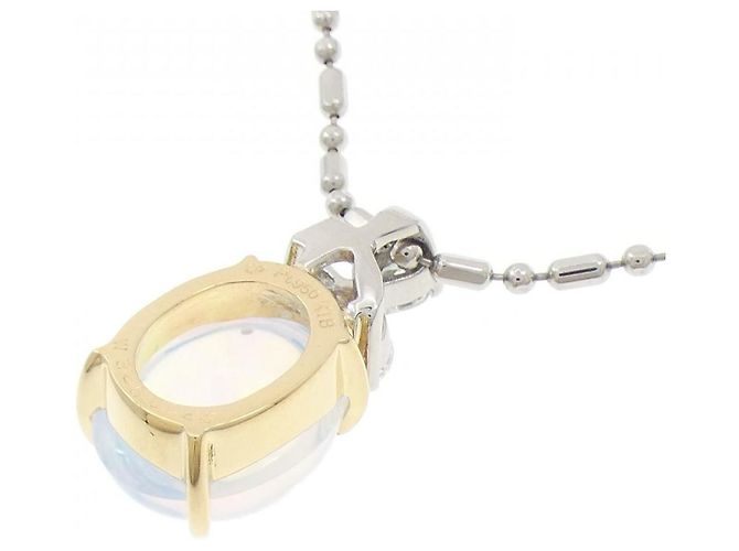 Autre Marque Collana Kuresanver in platino Au750 con opale sintetico e diamante - vista 4