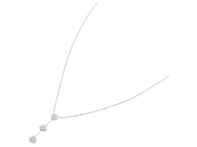 Autre Marque Collana con diamante K14WG Argento - vista 2