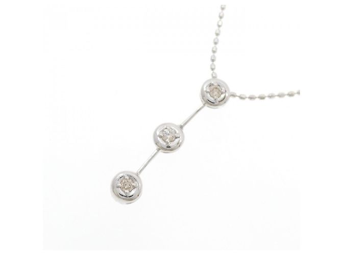 Autre Marque Collana con diamante K14WG Argento - vista 3