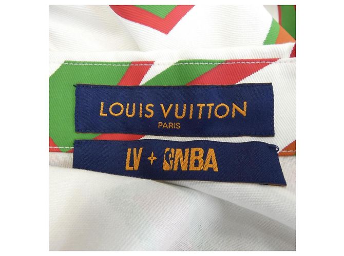 Camicia overshirt con lettere di basket NBA Louis Vuitton Bianco Rosso Blu - vista 4