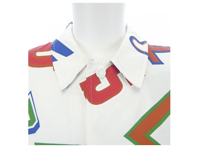 Camicia overshirt con lettere di basket NBA Louis Vuitton Bianco Rosso Blu - vista 5