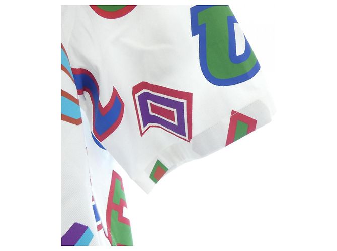 Camicia overshirt con lettere di basket NBA Louis Vuitton Bianco Rosso Blu - vista 6