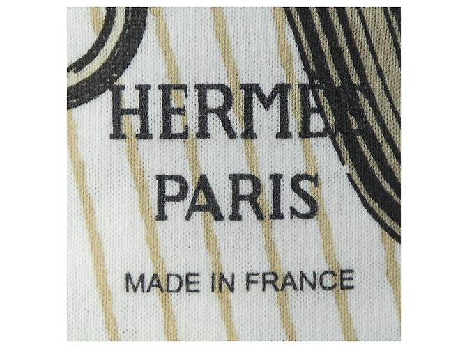 Hermès Camiseta de algodón efecto Kaleidoscope Hermes Blanco Beige - vista 4