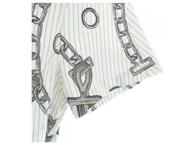 Hermès Camiseta de algodón efecto Kaleidoscope Hermes Blanco Beige - vista 6