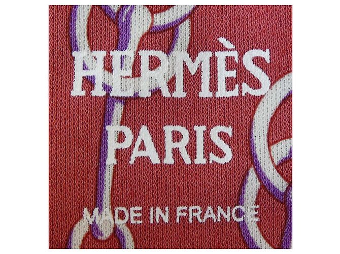 Hermès Camiseta de algodón Hermes CLIQUETIS Roja - vista 4